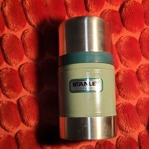 Stanley Green and Silver Thermos